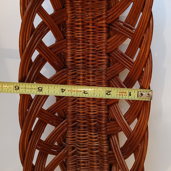 Wicker bread baguette basket French serving vtg willow - Picture 11 of 12